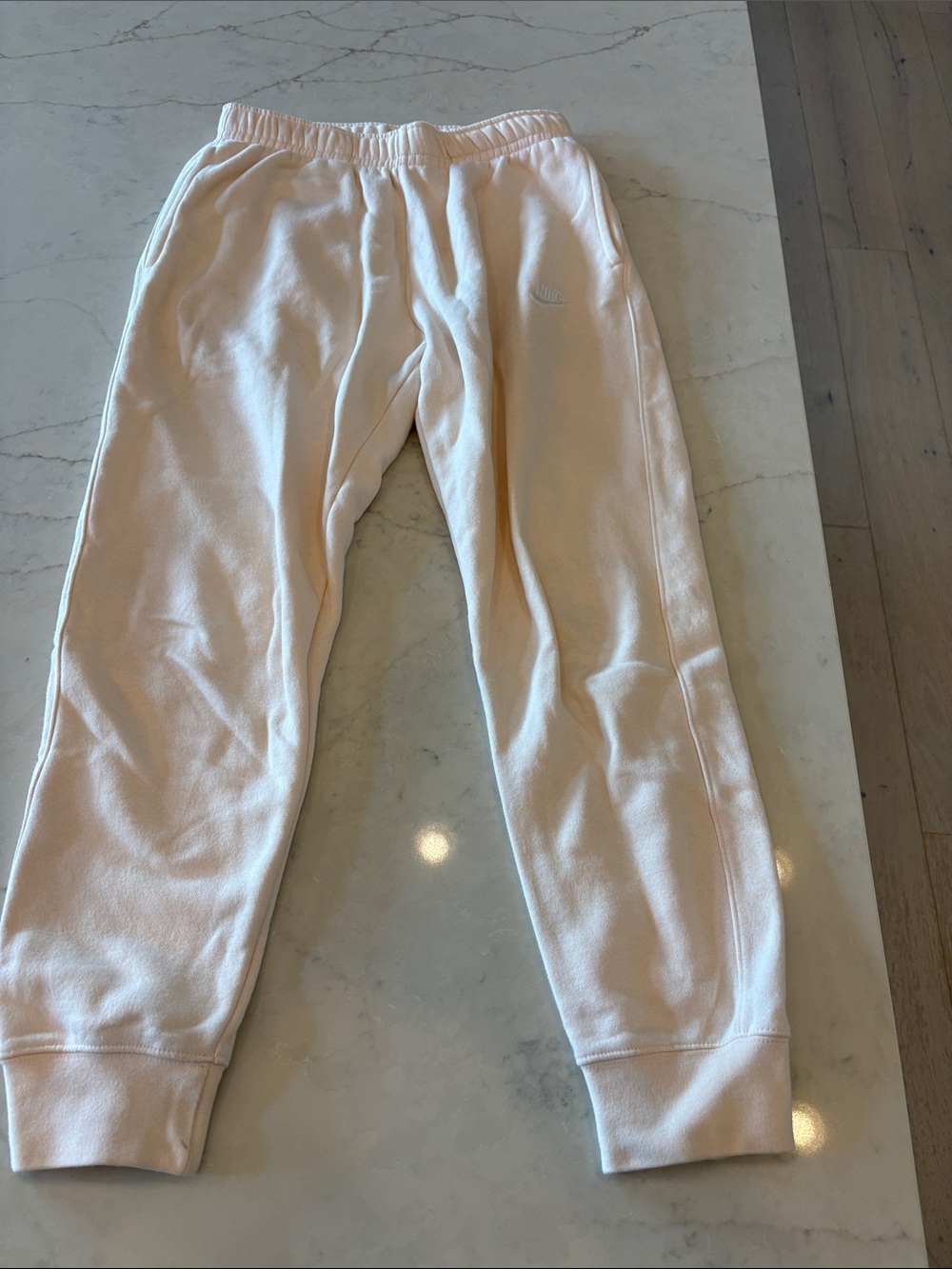 Nike White Men's Fleece Jogger Sweatpants